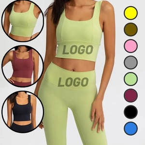 Vêtements de sport pour femmes personnalisés de haute qualité pantalons de yoga taille haute pantalons de gymnastique ensembles de motifs solides grande taille disponibilité en gros - Product Image 1