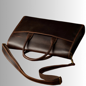 กระเป๋าเอกสารหนังแท้แบบคลาสสิกกันน้ำสำหรับทุกเพศ ใช้ใส่แล็ปท็อป กระเป๋าถือสำหรับธุรกิจ กระเป๋าสะพายข้างสำหรับทำงานประจำวัน - Product Image 3