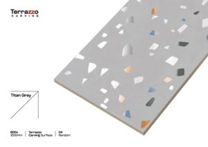 600x1200mm Grand Format Résistant Aux Acides Terrazzo Sculpture Carreaux De Porcelaine Vitrifiée Surface Mate pour Sol et Mur Durable - Product Image 6
