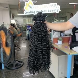 Cheveux brésiliens à trame bouclée, 100% cheveux humains vierges péruviens non traités h. Pas de perte, pas d'emmêlement, pas de poils d'animaux - Product Image 6