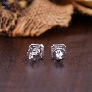 1.28 TDW rond brillant taille diamant or blanc boucle d'oreille par Labstone usure quotidienne boucle d'oreille couleur EF-VS cadeau pour elle - Product Image 4