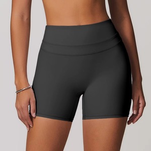 Short de yoga fitness à haute élasticité pour femme Pilates Leggings de sport de course imprimé Logo taille haute respirant absorbant la sueur - Product Image 2