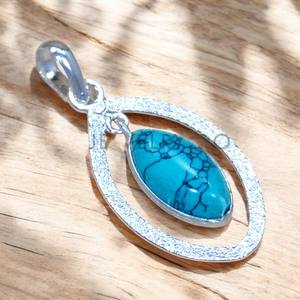 Colgantes de piedra Natural de plata de aspecto antiguo Forma de constelación Bohemia Colgantes de piedras preciosas de plata fina unisex Joyería de estilo - Product Image 1