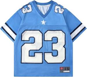 American Mesh Football Customized Polyester <b>Cropped</b> Retro Soccer American Football Jersey Streetwear - Product Image 1