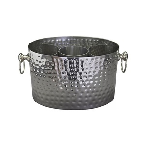 Juego de 3 bebidas de fiesta de acero inoxidable de Metal bebida fría y enfriador de vino estilo Retro cubo de hielo suministros de fiesta de Metal brillante - Product Image 6