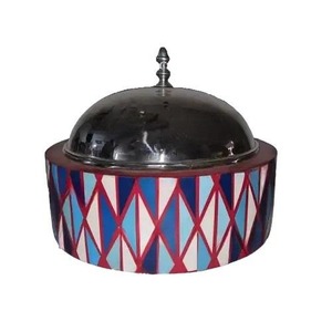 Ensemble de 3 marmites chaudes en verre plaqué or design de luxe avec couvercles coût pour casserole de service - Product Image 5