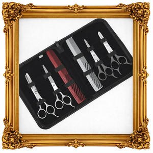 Professional Barber Hair Cutting & Thinning Scissor Kit with Combs - Product Image 2