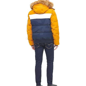 Winter Outerwear Fashion Trend Focused Men Streetwear <b>Hooded</b> Faux <b>Fur</b> Winter <b>Jacket</b> Customized - Product Image 3