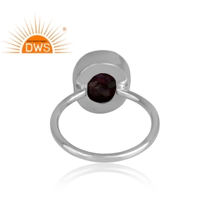Bague en argent sterling Mojave avec design fait main, bague empilable en cuivre, huître violette, turquoise et pierres précieuses, fabricant de bijoux - Product Image 4