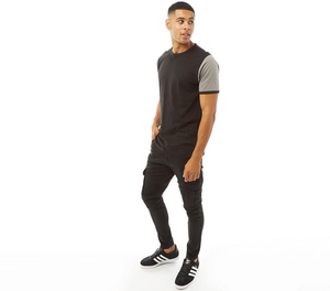 Chemise de sonnerie classique personnalisée 100% coton rétro garniture contrastée T-Shirt t-shirt de sonnerie vierge en gros usine de vêtements promotionnels - Product Image 6