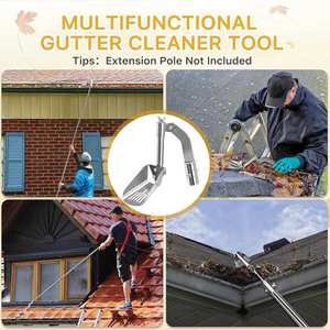 <span class=keywords><strong>Brosse</strong></span> télescopique <span class=keywords><strong>pour</strong></span> gouttières de toit, équipement de nettoyage de surface à long manche <span class=keywords><strong>pour</strong></span> carrelage domestique - Product Image 5