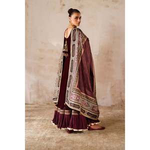 Ensemble de costume en velours pour femmes, 100% polyester, avec dupatta en soie imprimée numériquement et pantalon PR-1207 - Product Image 2