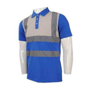 เสื้อทำงานแขนสั้นสีดำสะท้อนแสงสำหรับงานก่อสร้างช่วงฤดูร้อน ระบายอากาศได้ดี - Product Image 2