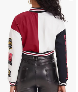 เสื้อแจ็คเก็ตบอมเบอร์พิมพ์ลายบนผ้าใบ Y2K สตรีทแวร์ระบายอากาศได้ดีเสื้อเบสบอล - Product Image 3