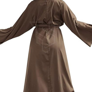 Robes Abaya pour femmes Vêtements islamiques avec conception solide Abaya pour femmes Robe musulmane personnalisée - Product Image 5