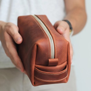 Vintage <b>Men</b> Women Large Luxury <b>Toiletries</b> <b>Bags</b> Makeup <b>Bag</b> Organizer Leather <b>Toiletry</b> <b>Bag</b> LYG-01131 - Product Image 1