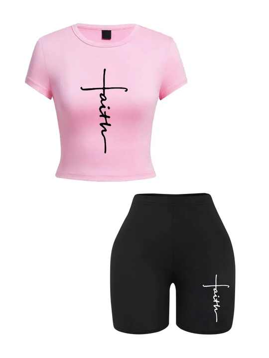 Custom 100% Cotton Breathable Women's Sets 2025 Summer 2 Piece Set Women New Premium Printed Shorts Shirt