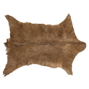 Goat's Skin Natural Brown Cushion/<b>Throw</b> Home Linens 90x55cm 0.26kg - Product Image 2