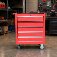 Chariot à outils mobile industriel à 5 tiroirs, armoire de rangement en acier verrouillable pour garage automobile, atelier, OEM ODM