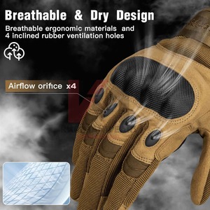 Guantes Tácticos Premium para Paintball para Hombre, Protección de Nudillos con Carcasa Rígida, Palma de Cuero, Multiusos, para Motociclismo y Paintball - Product Image 4