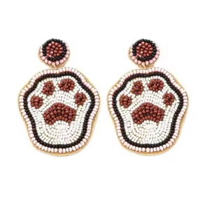 Boucles d'oreilles pendantes brodées en alliage et perles de rocaille faites à la main de luxe pour femmes - Boucles d'oreilles tendance et originales d'Inde - Product Image 6