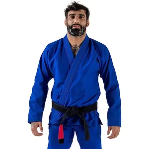 100% Baumwolle Fight Gear Brasilia nisches Jiu Jitsu für Männer Großhandel Herren Casual Breath able Quick Dry BJJ Gi Kimono Jiu Jitsu Uniform