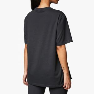 Camisetas de peso pesado para mujer, camiseta informal para mujer, camiseta de gran tamaño, transpirable, 100% de algodón - Product Image 3