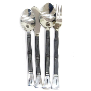 Mới nhất thiết kế thép Flatware ngã ba và muỗng cái nhìn mới được nhân đôi thép ngã ba cho các loại trái cây nhà bếp ăn Flatware Bộ - Product Image 2