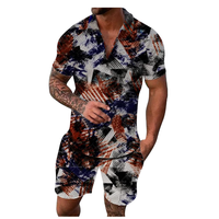 Conjuntos Deportivos de Verano para Hombre de la Mejor Calidad, Tejido de Velour de Secado Rápido, Logotipo Personalizado Bordado, Tallas Grandes, 100% Algodón, Estampado Floral