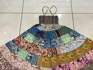 Jupe longue patchwork fluide, robe longue Maxi, robe jupe bohème, jupe Festival Hippie Boho, Maxi longue paysanne multicouche - Product Image 5