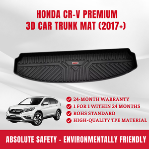 พรมปูพื้นรถยนต์คุณภาพสูง55x100ซม. สีดำ2มม. สำหรับฮอนด้า CRV 2017และอัพ - Product Image 6
