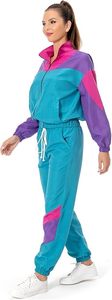 Retro 80s Outfit <b>for</b> Women - Windbreaker Tracksuit, 2-Piece Jacket and Pants, <b>Hip</b> Hop Sportswear, Vintage Casual Style <b>for</b> Women - Product Image 6