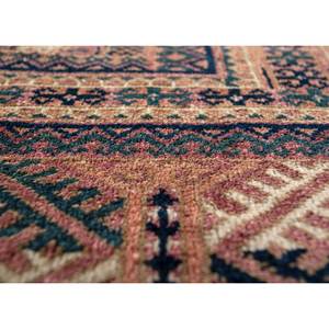 Alfombra Kiaan Grande de Lana Anudada a Mano, Roja y Naranja, con Diseño Geométrico Abstracto Rectangular para Entrada, Pasillo o Recibidor - Product Image 3