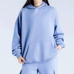 Sweat-shirt à capuche surdimensionné super doux pour femmes, tissu anti-froissement, style décontracté, streetwear, style sportif, pull pour l'automne - Product Image 5