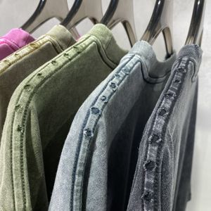 Camiseta Vintage en blanco para hombre, camisetas de peso pesado, camiseta de lavado ácido, camiseta con logotipo personalizado, camiseta plana Vintage para hombre - Product Image 3