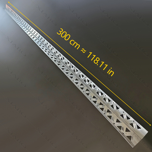 Promotion : Cornière de finition en acier galvanisé perforée à trous triangulaires pour enduit et construction d'angles - Product Image 2