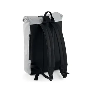 Custom Reflective <b>Roll</b>-<b>Top</b> <b>Backpack</b> for Promotional Merchandising - Product Image 3