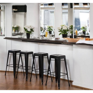 Silla de Comedor de Estilo Industrial Retro GCFC019, Silla Tolix para Cafetería, Muebles de Metal Negro para Restaurante, Cocina y Uso en Casa de Campo - Product Image 3