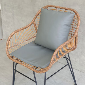 Outdoor Garden <b>Chair</b> TTG001 Rattan-Look Plastic with Iron Metal for Patio or Yard - Product Image 3