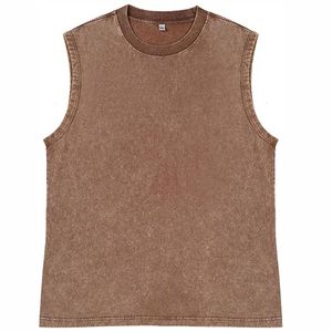 เสื้อกล้ามปล่อยชายซักได้แนววินเทจระบายอากาศได้ดีเสื้อ3D แขนกุด - Product Image 2