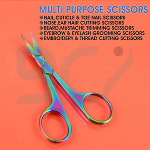 Tijeras de Manicura Multicolores de Acero Inoxidable, Empujador para Eliminar Piel Muerta, Tijeras para Cutículas, Cortaúñas, Herramientas de Manicura - Product Image 4