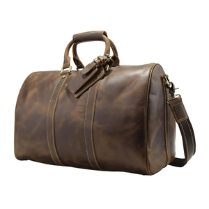 Sac de voyage personnalisé OEM avec logo, sac de week-end en cuir pleine fleur, sac de voyage pour homme, sac de transport pour la nuit - Product Image 1