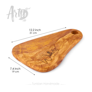 Tabla de cortar de madera de olivo ecológica rústica para servir - Product Image 2