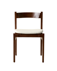 Chaise de salle à manger ergonomique moderne en bois avec siège rembourré et structure en bois massif pour appartements, hôtels, villas et salons - Product Image 2