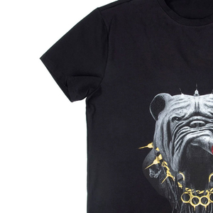 Camiseta de algodón 100% ajustada con diamantes de imitación de colores personalizados para mujer, Top corto de manga corta, camisetas con estampado de diamantes de imitación para mujer - Product Image 6