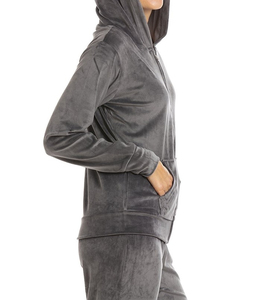 Conjunto Deportivo Personalizado de Alta Calidad, 100% Poliéster, con Rayas, Sudadera Holgada con Cremallera, Pantalones Deportivos de Terciopelo, Conjunto de 2 Piezas - Product Image 5