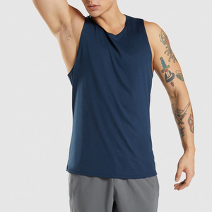 2024 Men's Casual Athletic Sleeveless Tank Top Breathable 100% Cotton Knit Hood Solid Colors Plain Print Design Wholesale Sale - Product Image 1