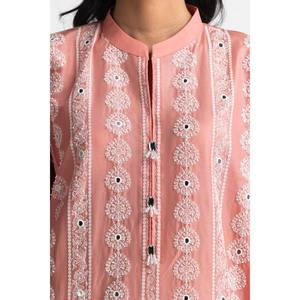 Traje de Verano de 3 Piezas Bordado en Color Durazno para Mujer - Product Image 4