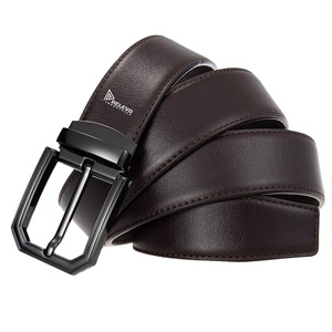 Custom Men's Genuine Leather Belt Durable Waist Belt Adjustable 110-125cm Length with Alloy Buckle Custom Logo 2-3cm - Product Image 1