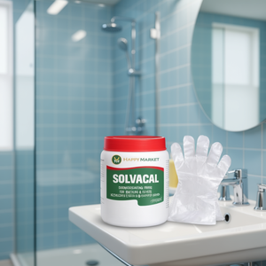 Solvacal 500g Strong Descaling Powder for Bath & Toilet Includes <b>Gloves</b> for Use on Showers Taps Exchangers Pipes - Product Image 3